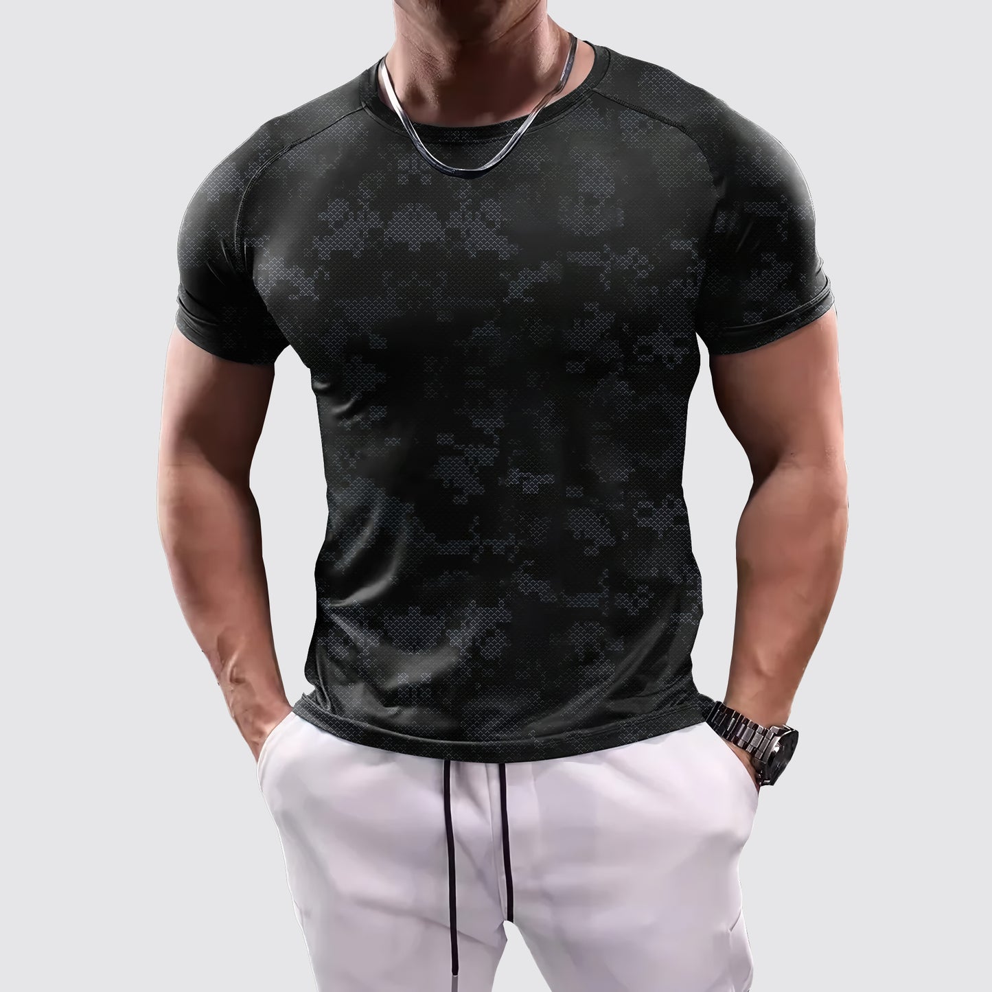 Camo Tight-Fitting Tee- AA07821