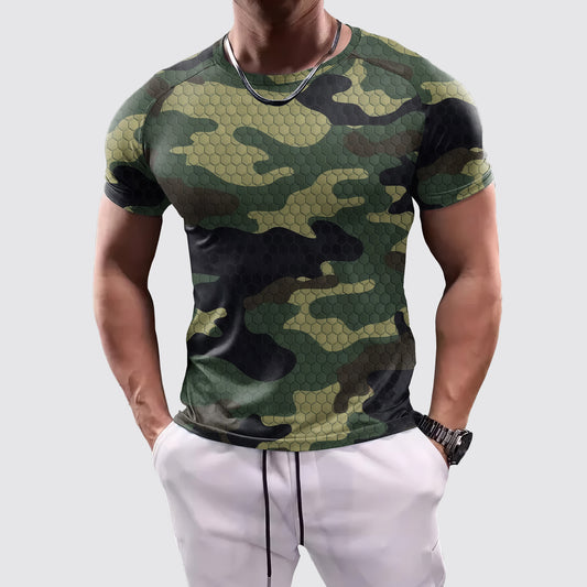 Camo Tight-Fitting Tee- AA07822