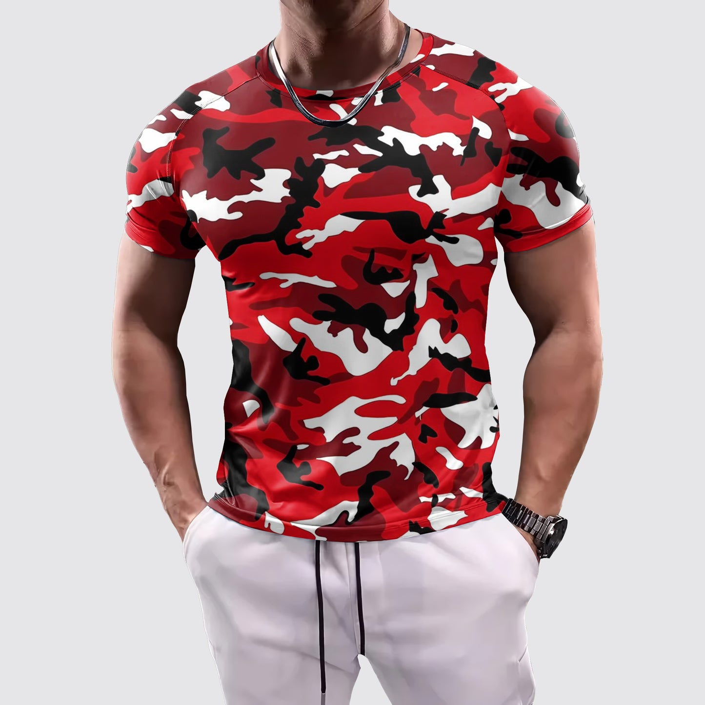 Camo Tight-Fitting Tee- AA07851