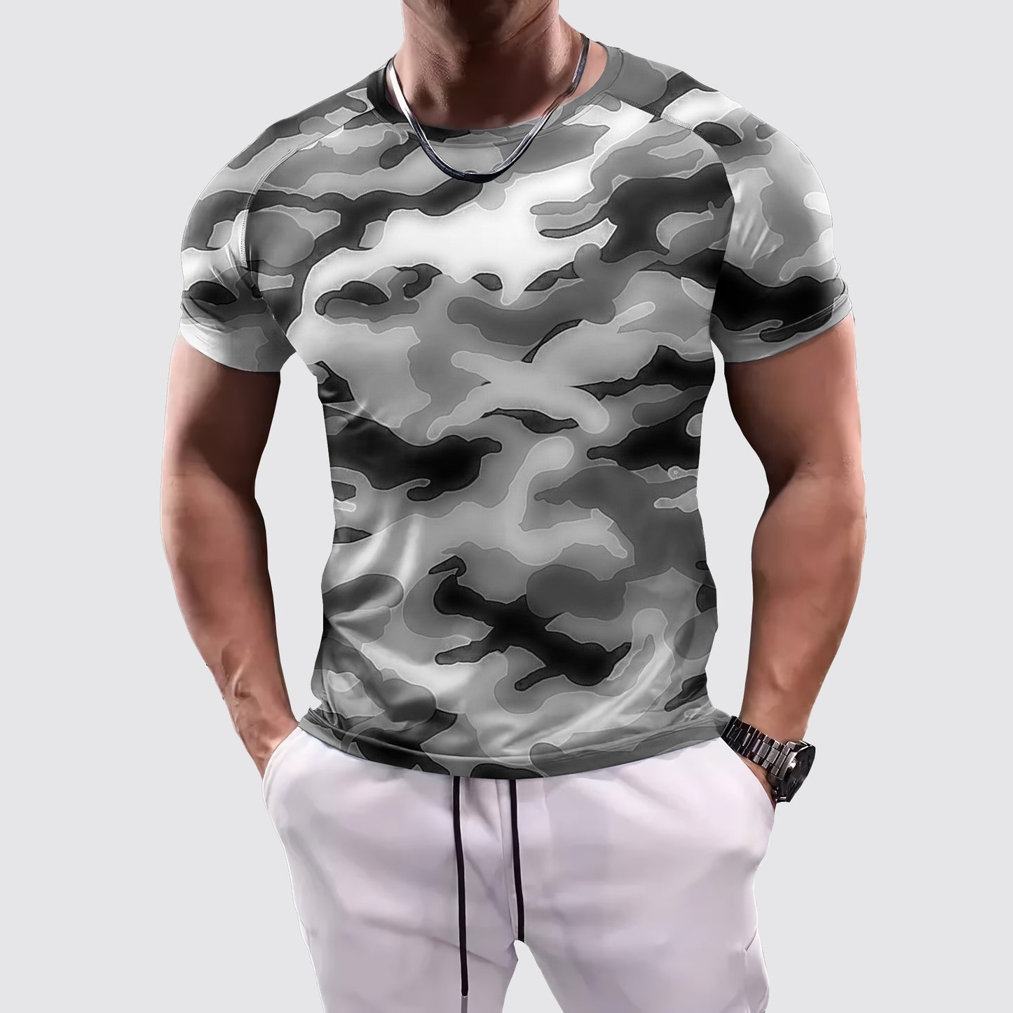 Camo Tight-Fitting Tee- AA07867