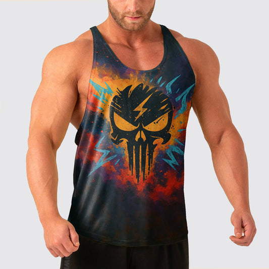 Skull Power Training Tank Top for Men- AA07886