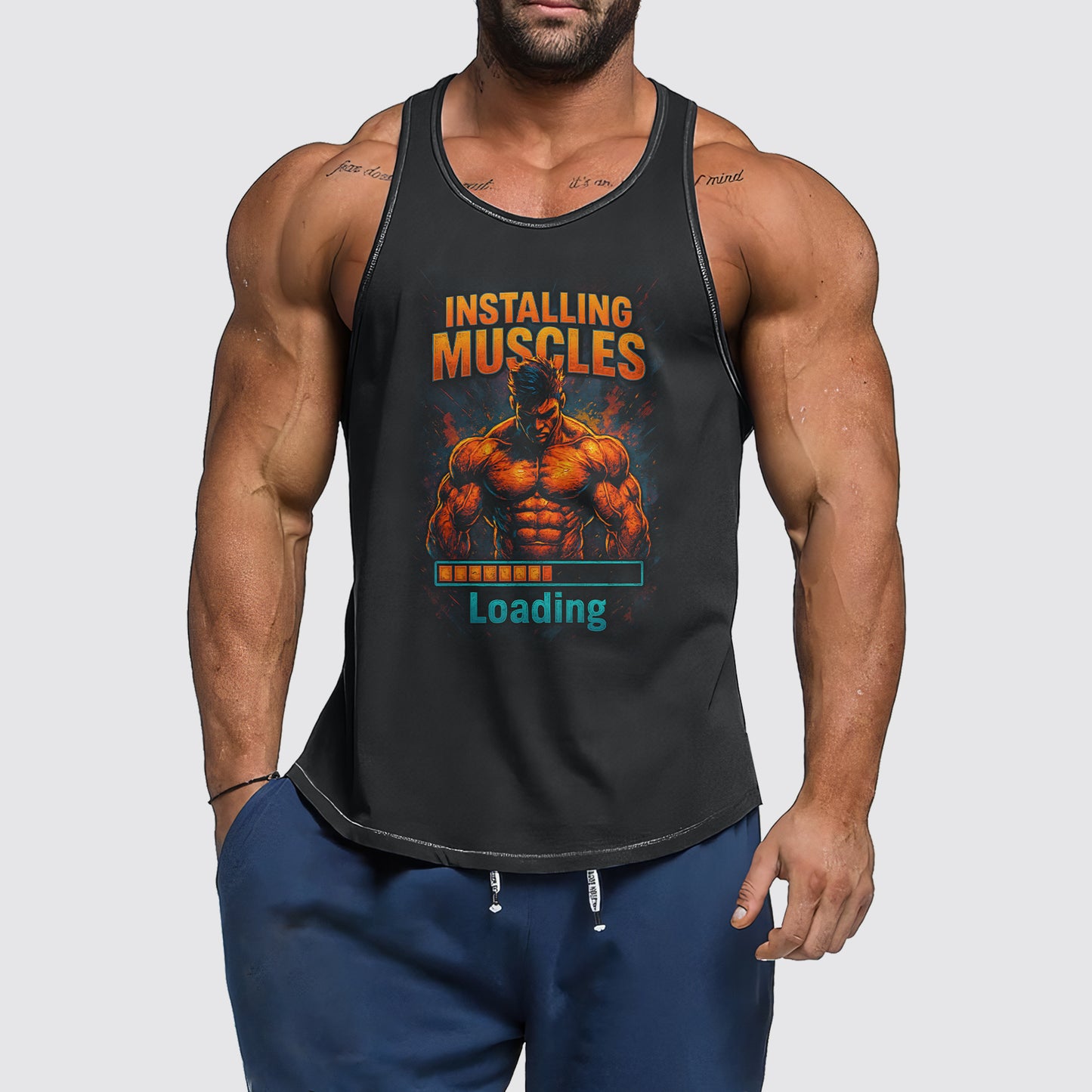 Ultimate Gym Tank Top for Men: Stay Cool and Comfy During Intense Workouts- AA07909