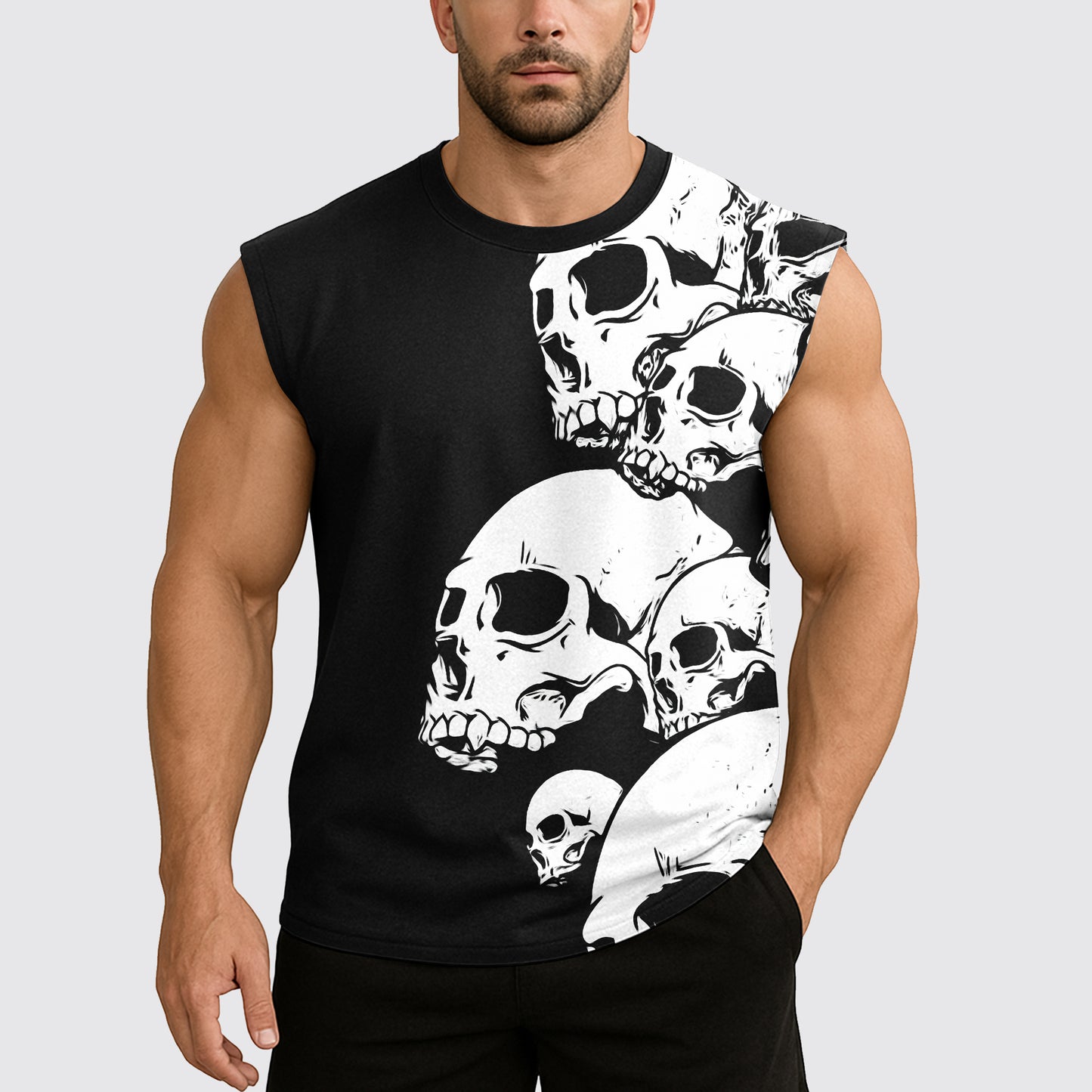 Dread Skull Cut-Off Tank- AA07964