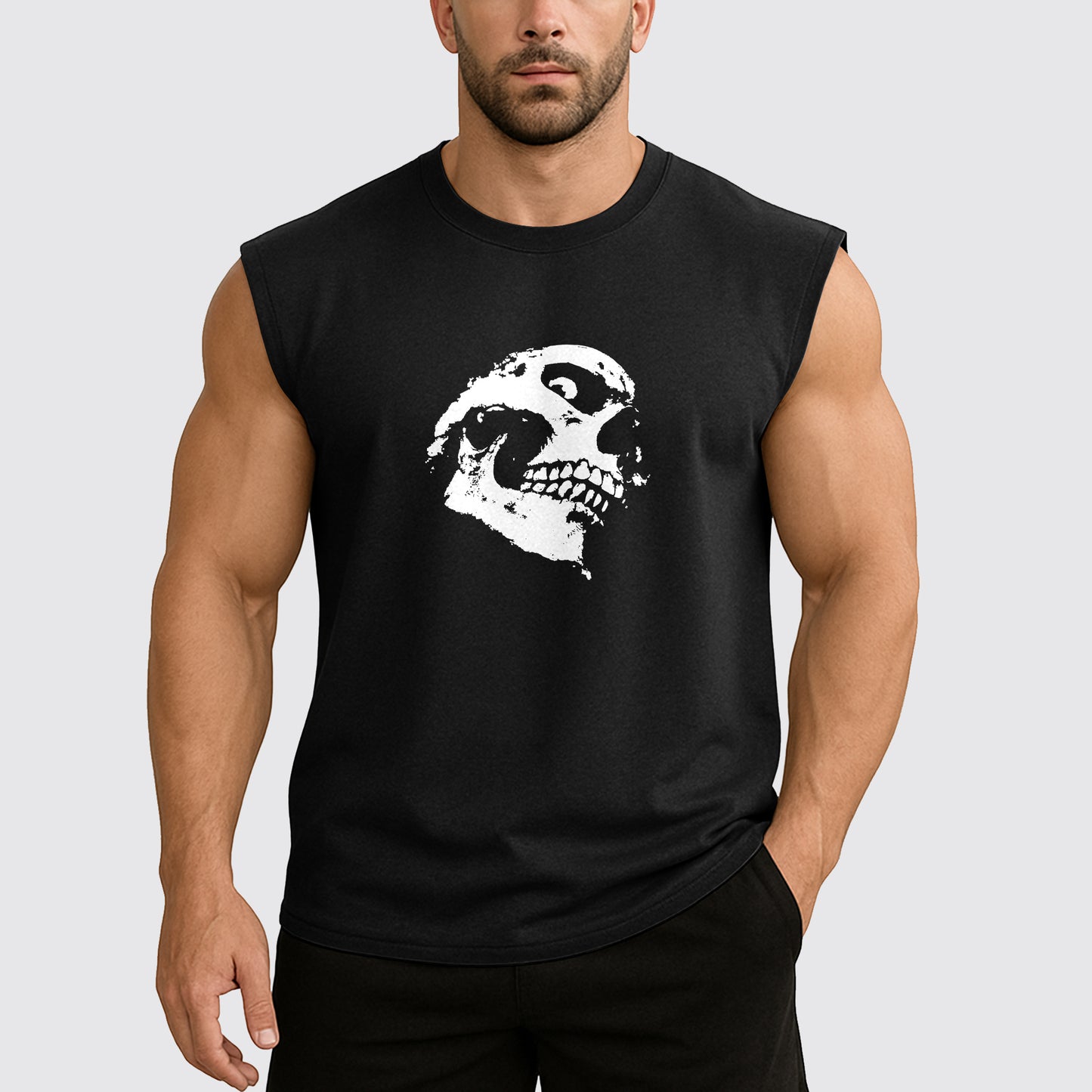 Dread Skull Cut-Off Tank- AA07965