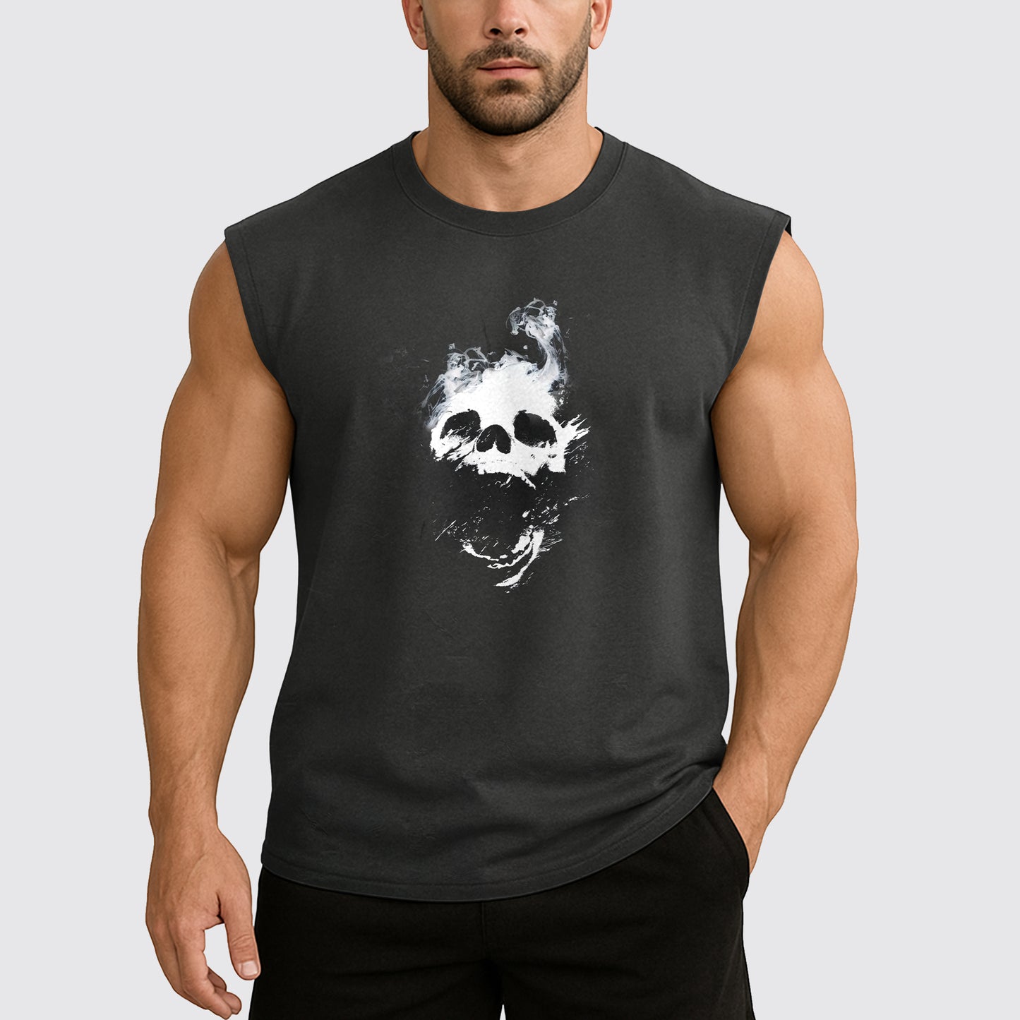 Dread Skull Cut-Off Tank- AA07966