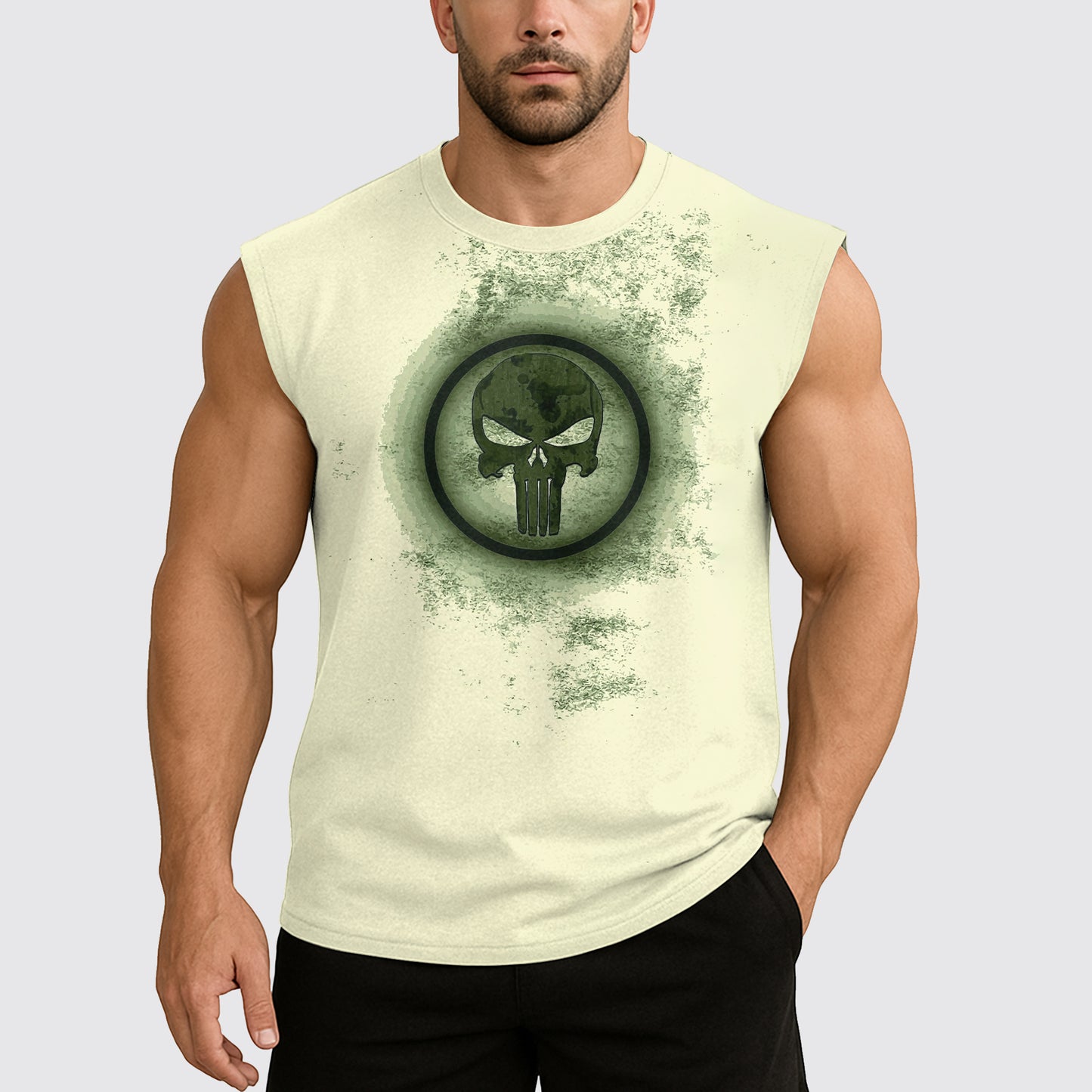 Dread Skull Cut-Off Tank- AA07967