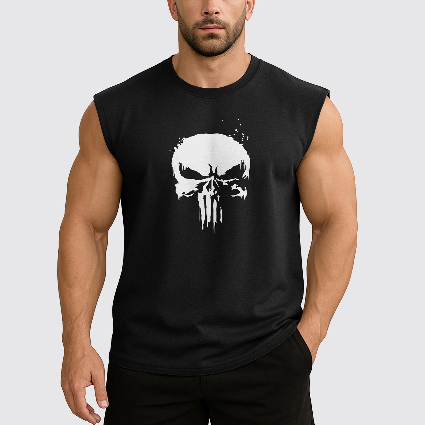 Dread Skull Cut-Off Tank- AA07969