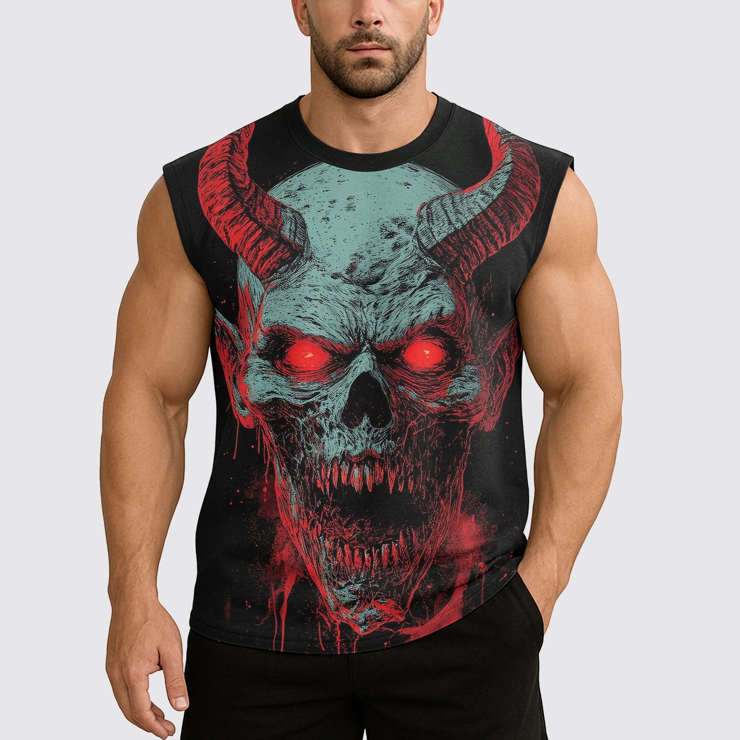 Dread Skull Cut-Off Tank- AA07970