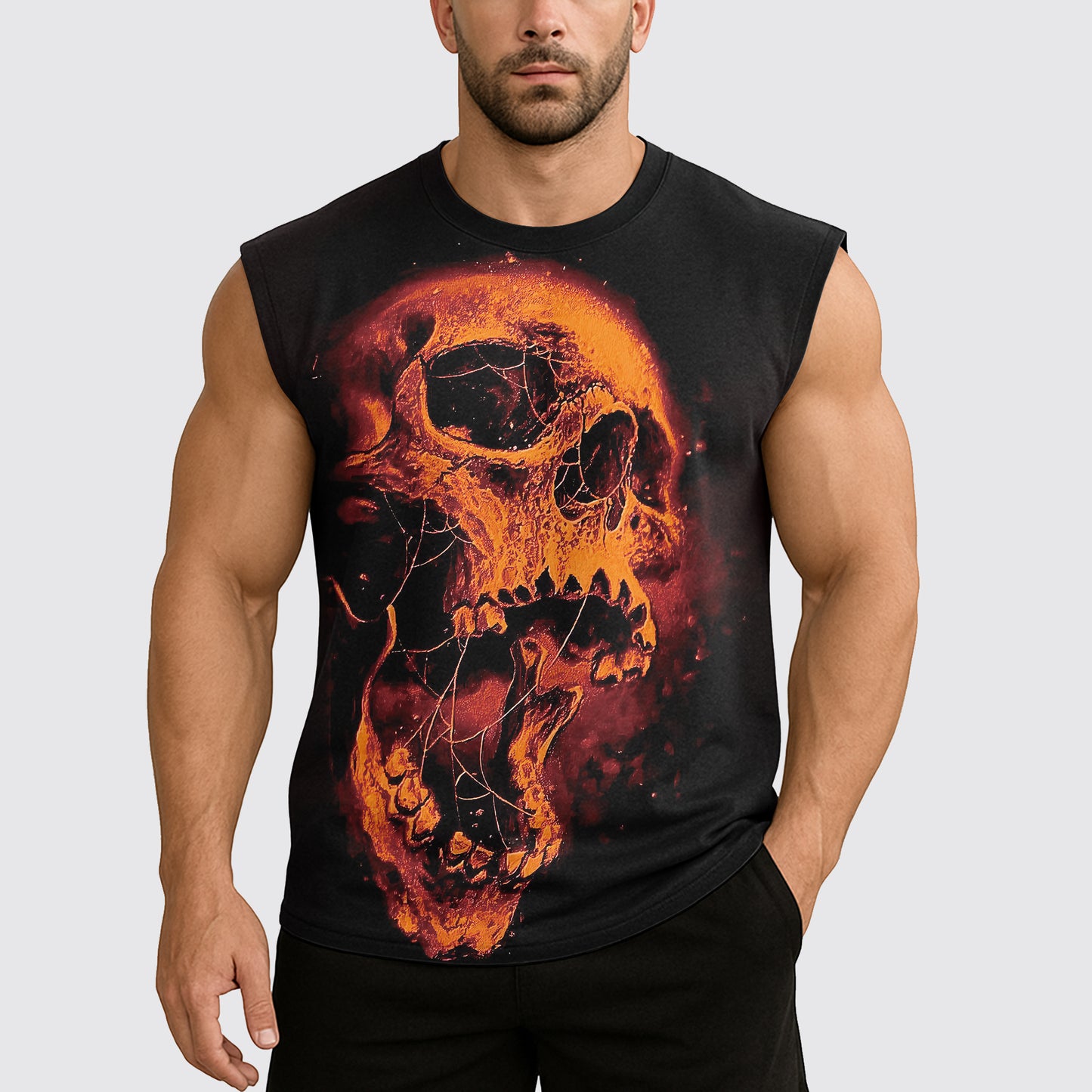Dread Skull Cut-Off Tank- AA07974