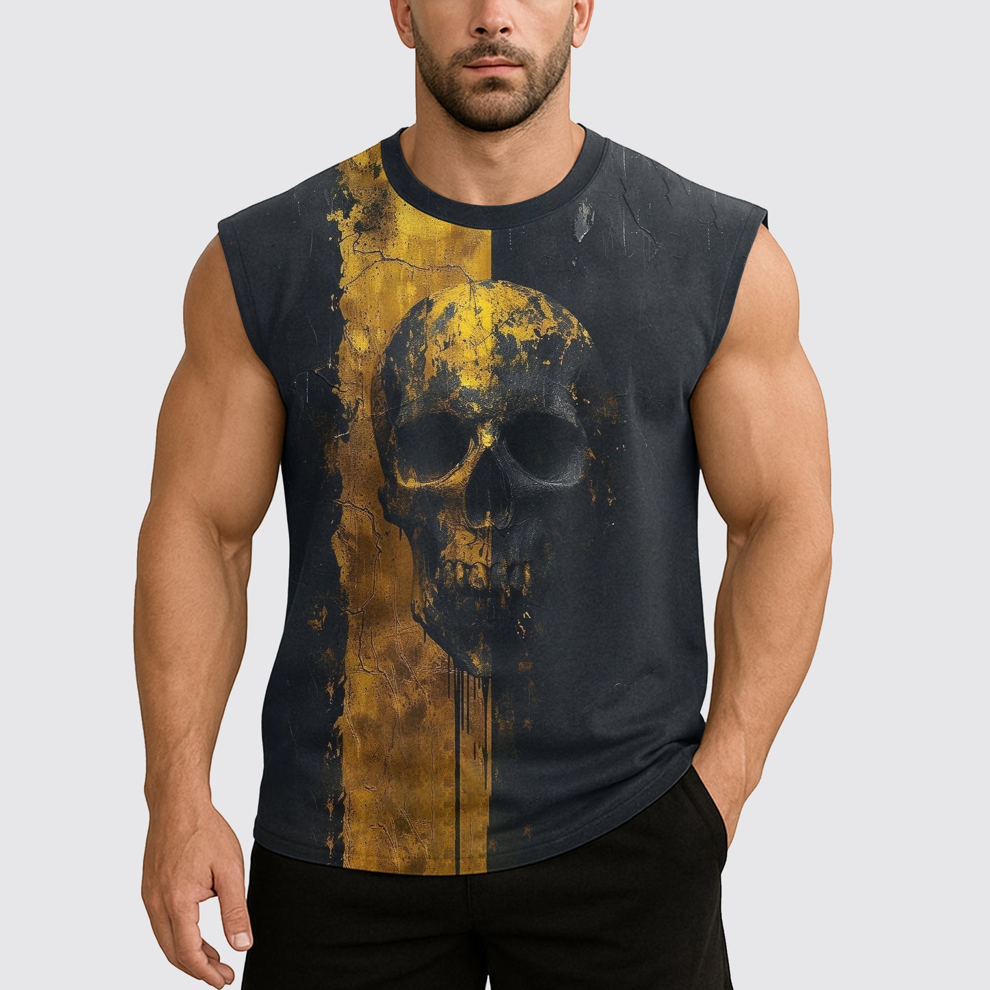 Dread Skull Cut-Off Tank- AA07976