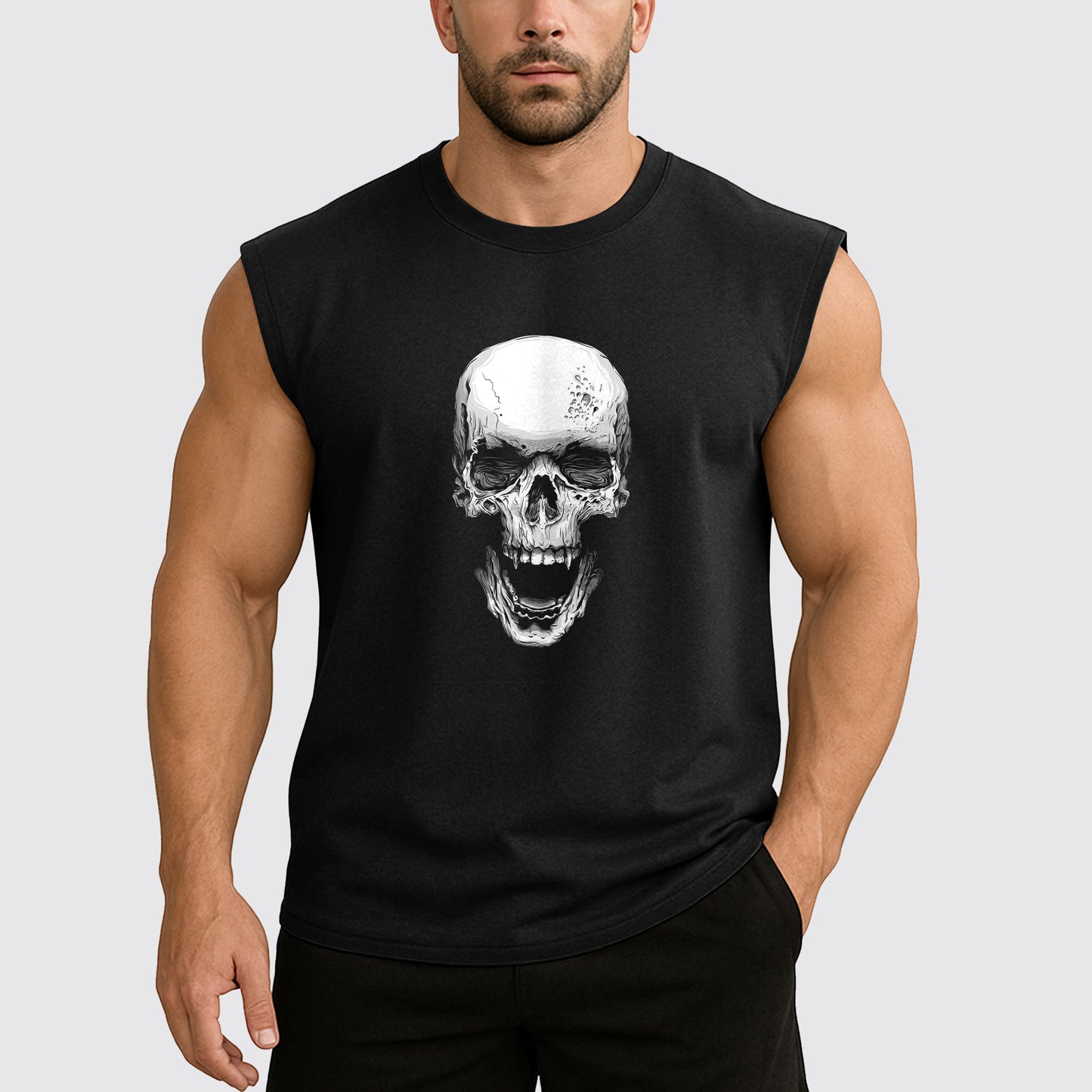 Dread Skull Cut-Off Tank- AA07985