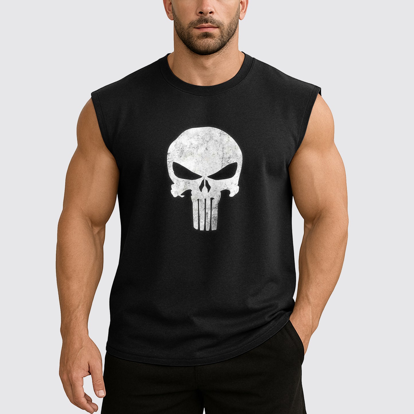 Dread Skull Cut-Off Tank- AA07986