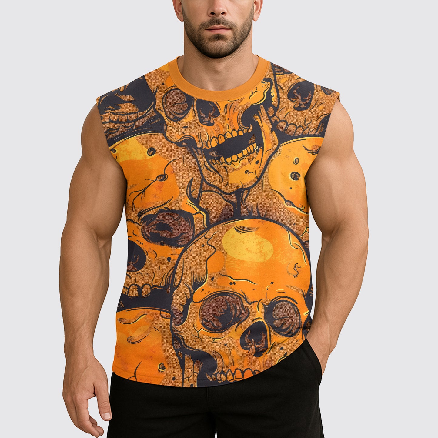 Dread Skull Cut-Off Tank- AA07988
