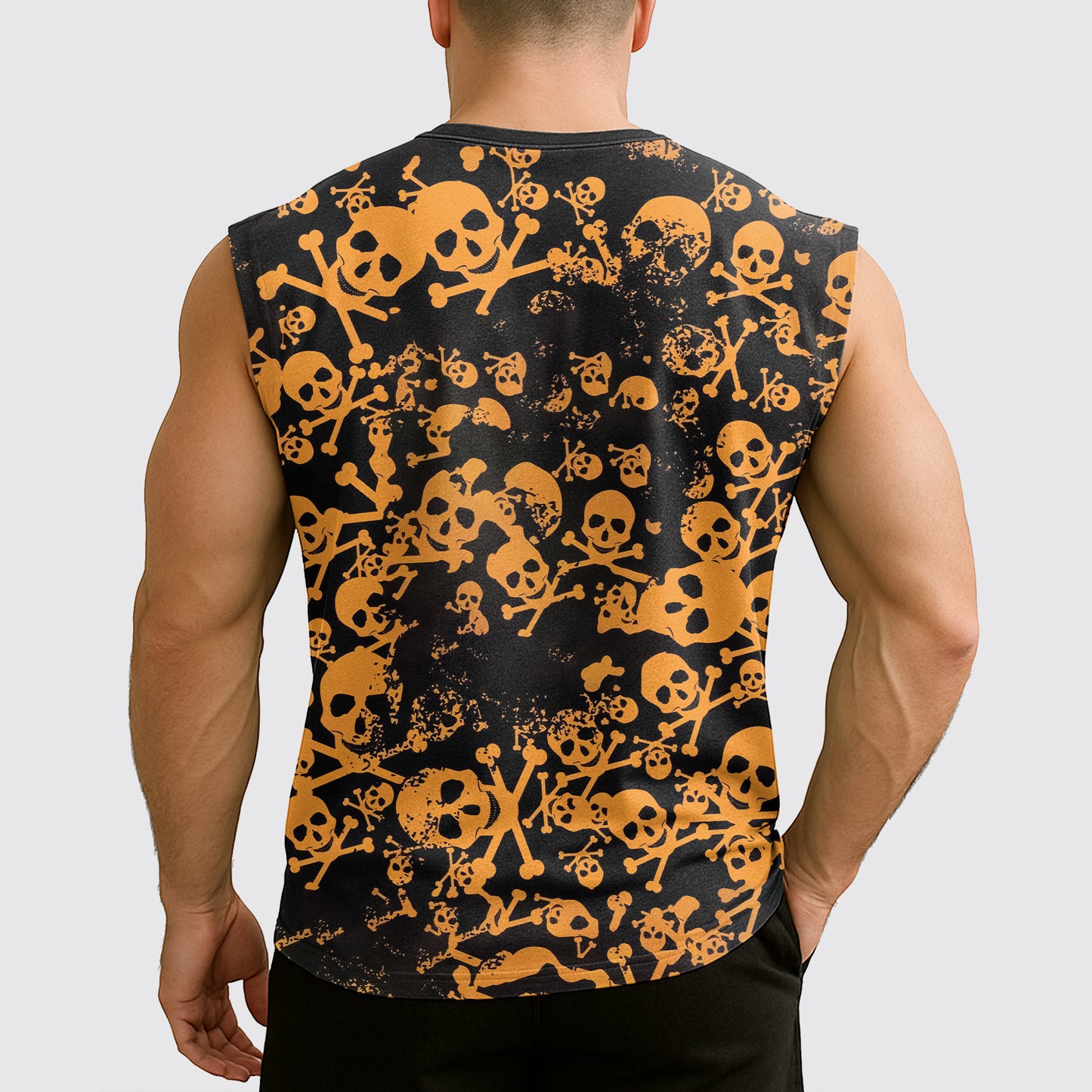 Dread Skull Cut-Off Tank- AA07989