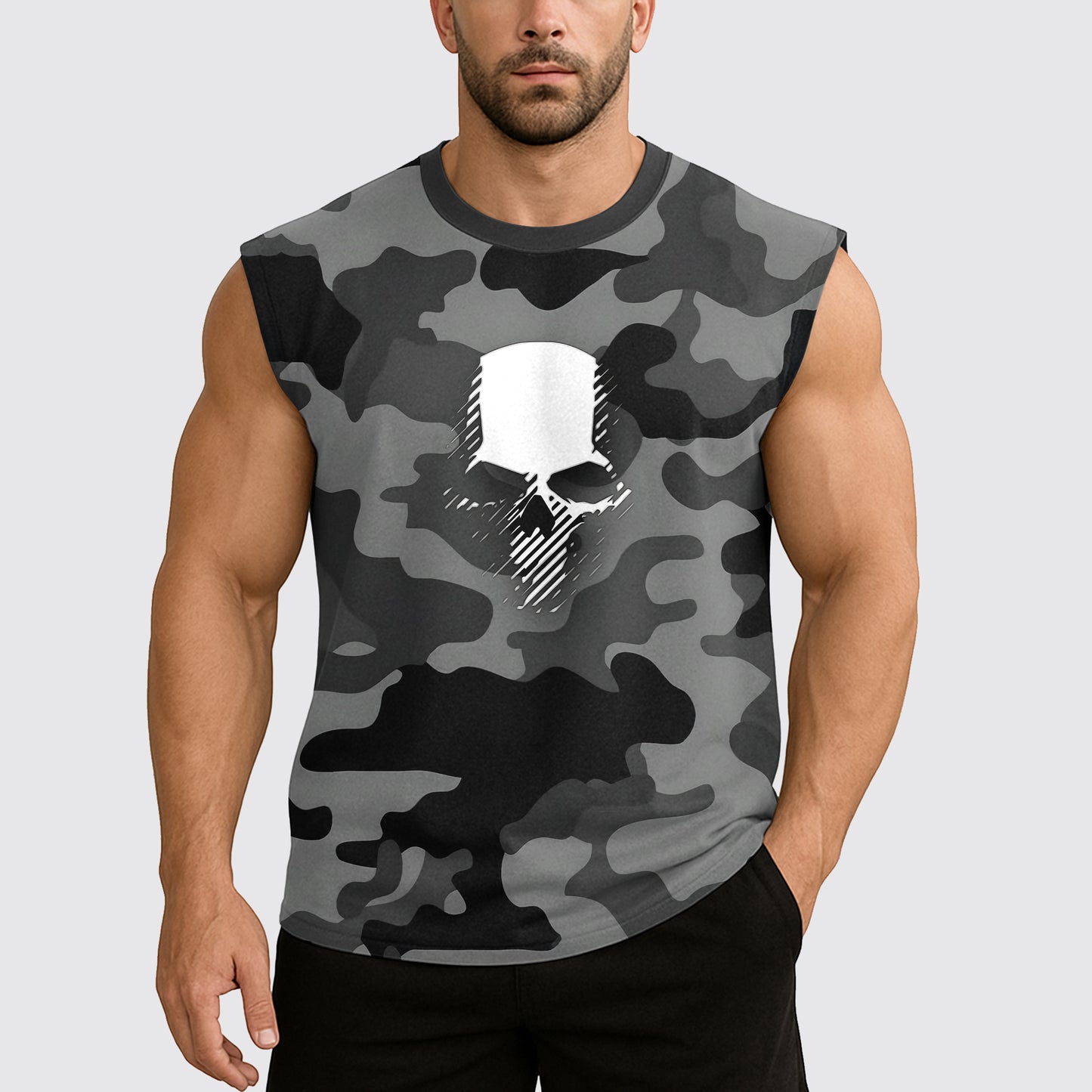 Dread Skull Cut-Off Tank- AA07993