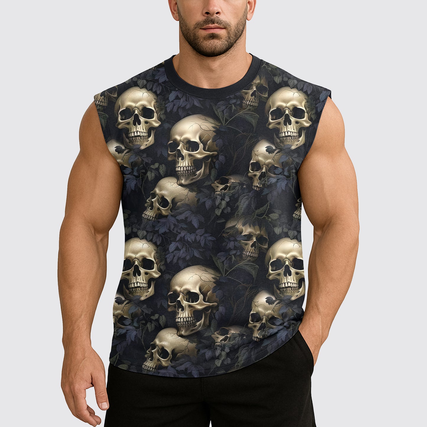 Dread Skull Cut-Off Tank- AA07997