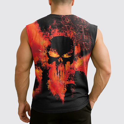 Dread Skull Cut-Off Tank- AA07998