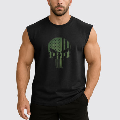 Dread Skull Cut-Off Tank- AA07999