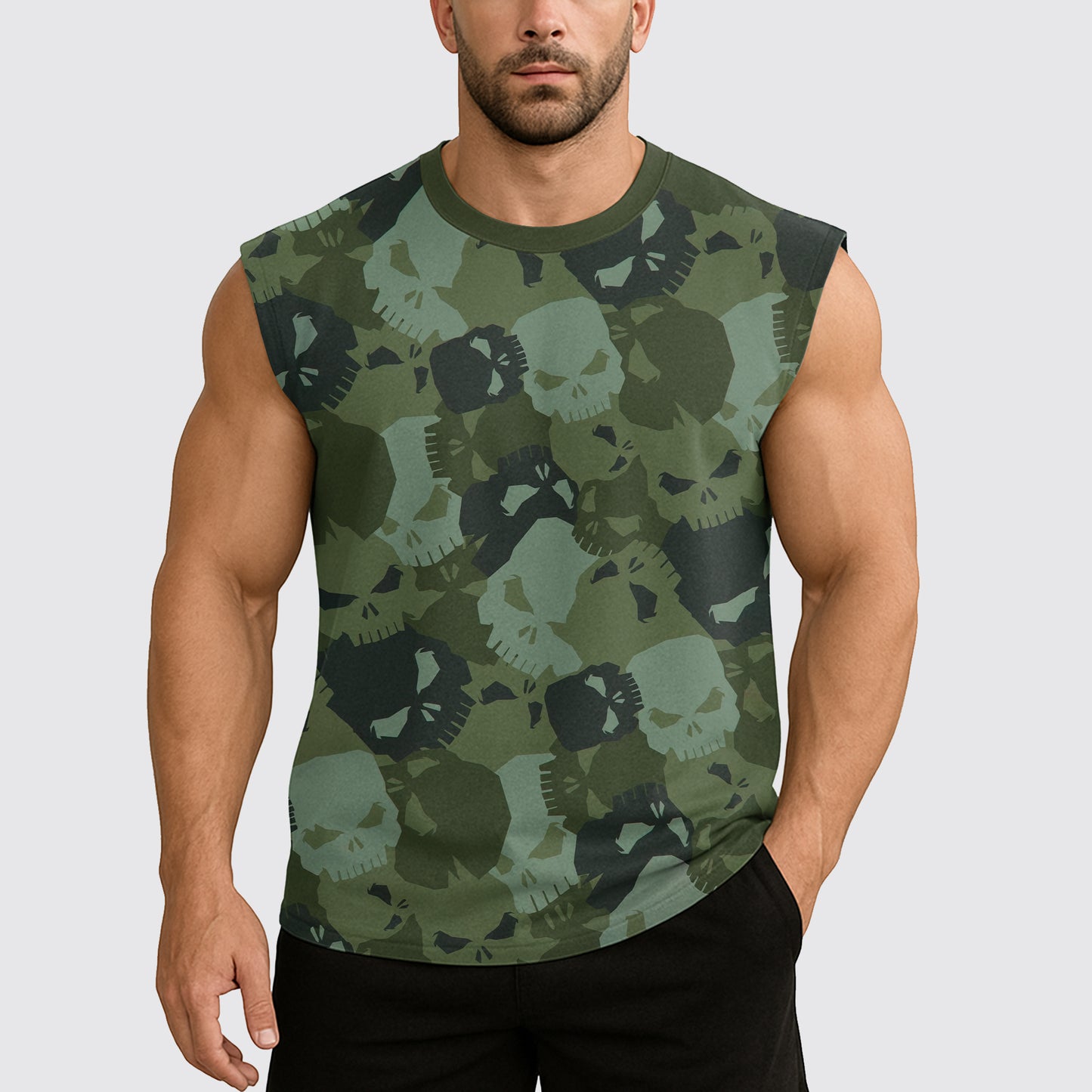 Dread Skull Cut-Off Tank- AA08005