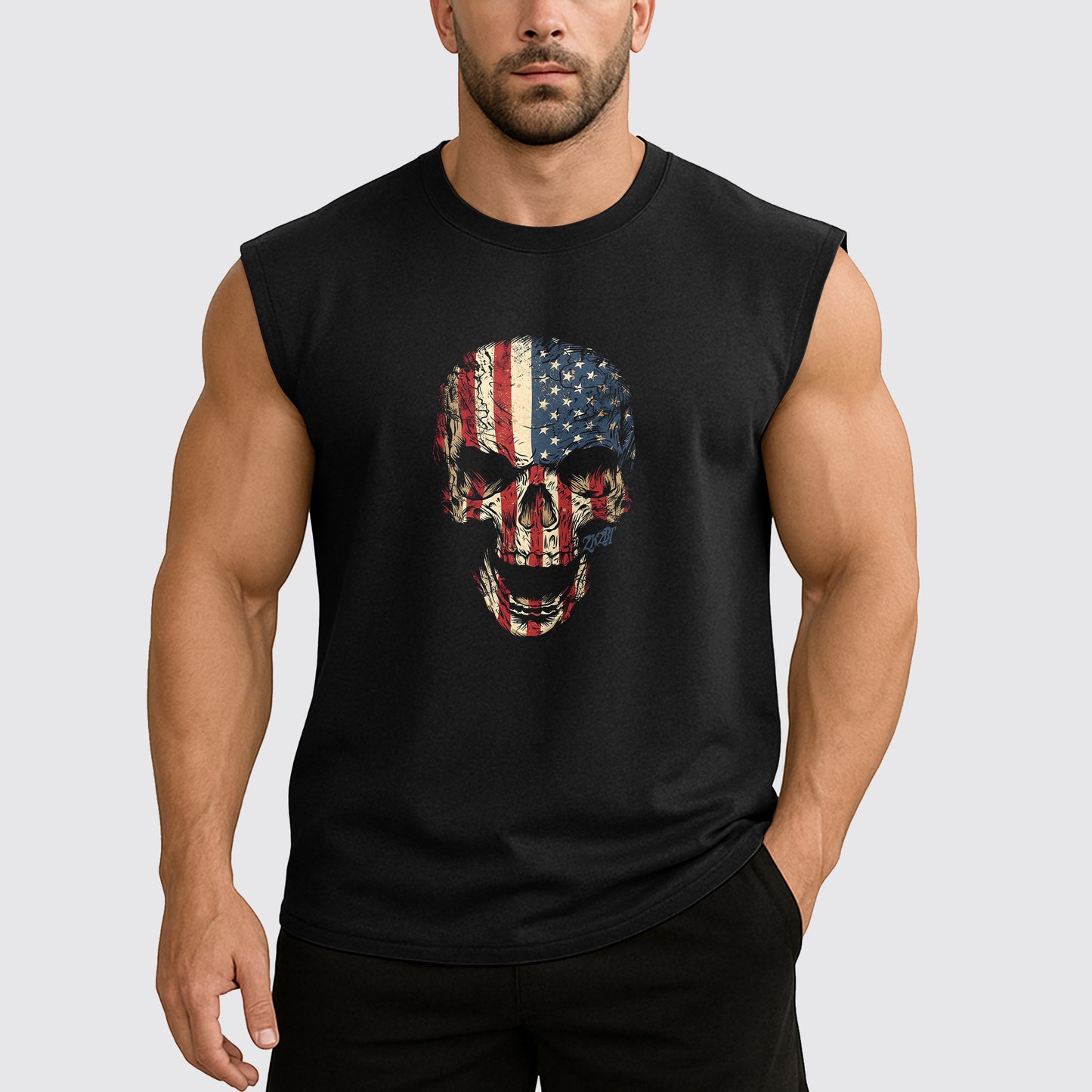 Dread Skull Cut-Off Tank- AA08006