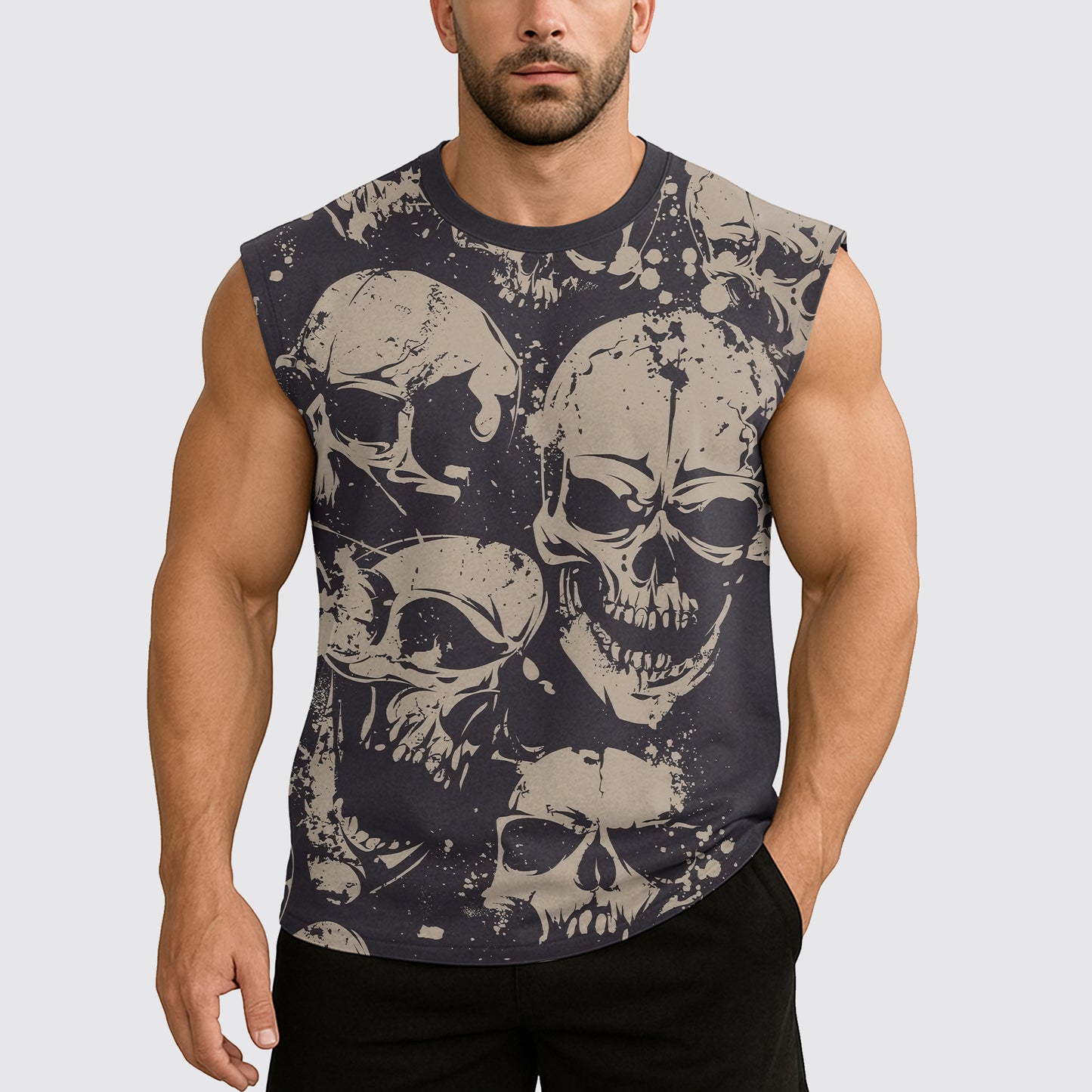 Dread Skull Cut-Off Tank- AA08009