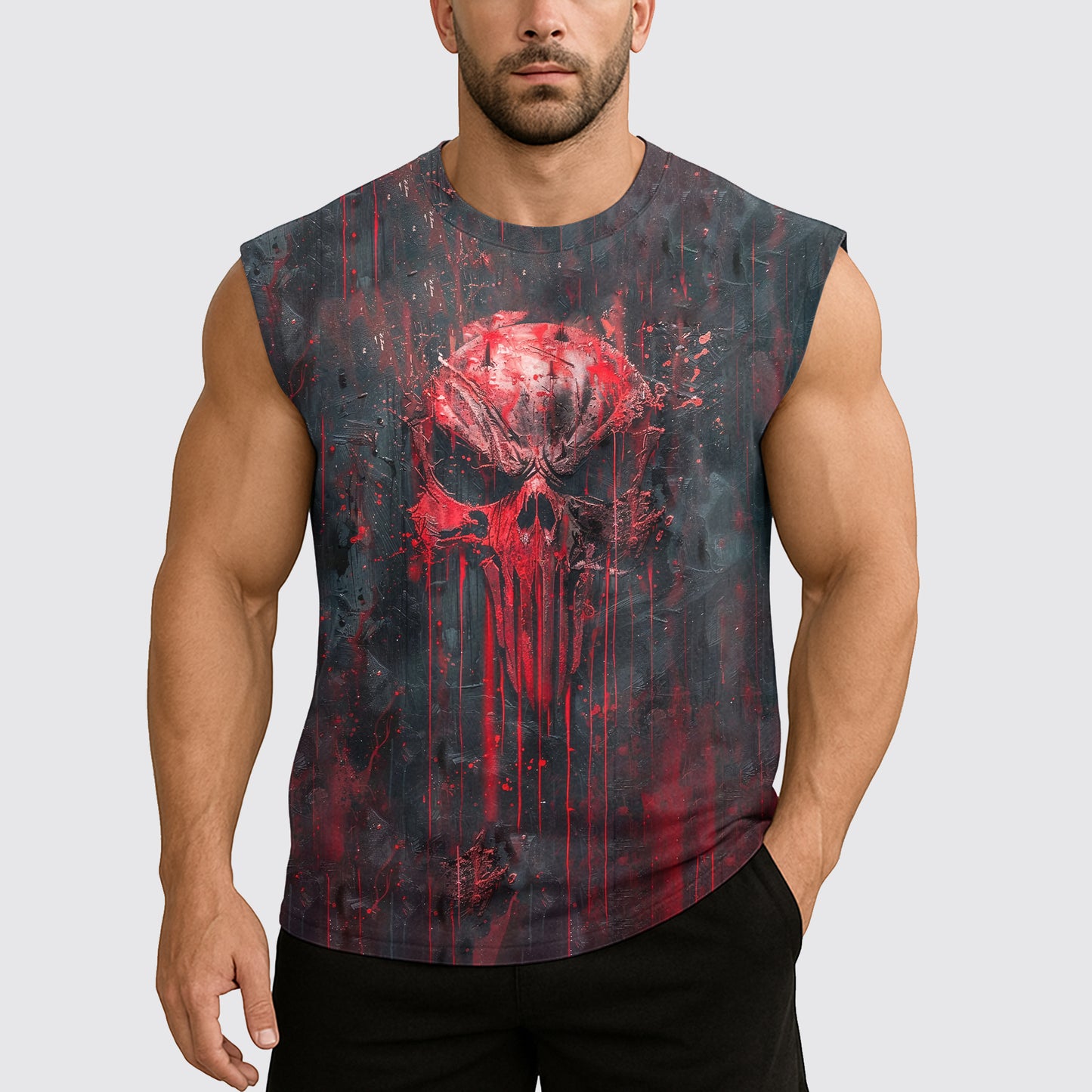 Dread Skull Cut-Off Tank- AA08011