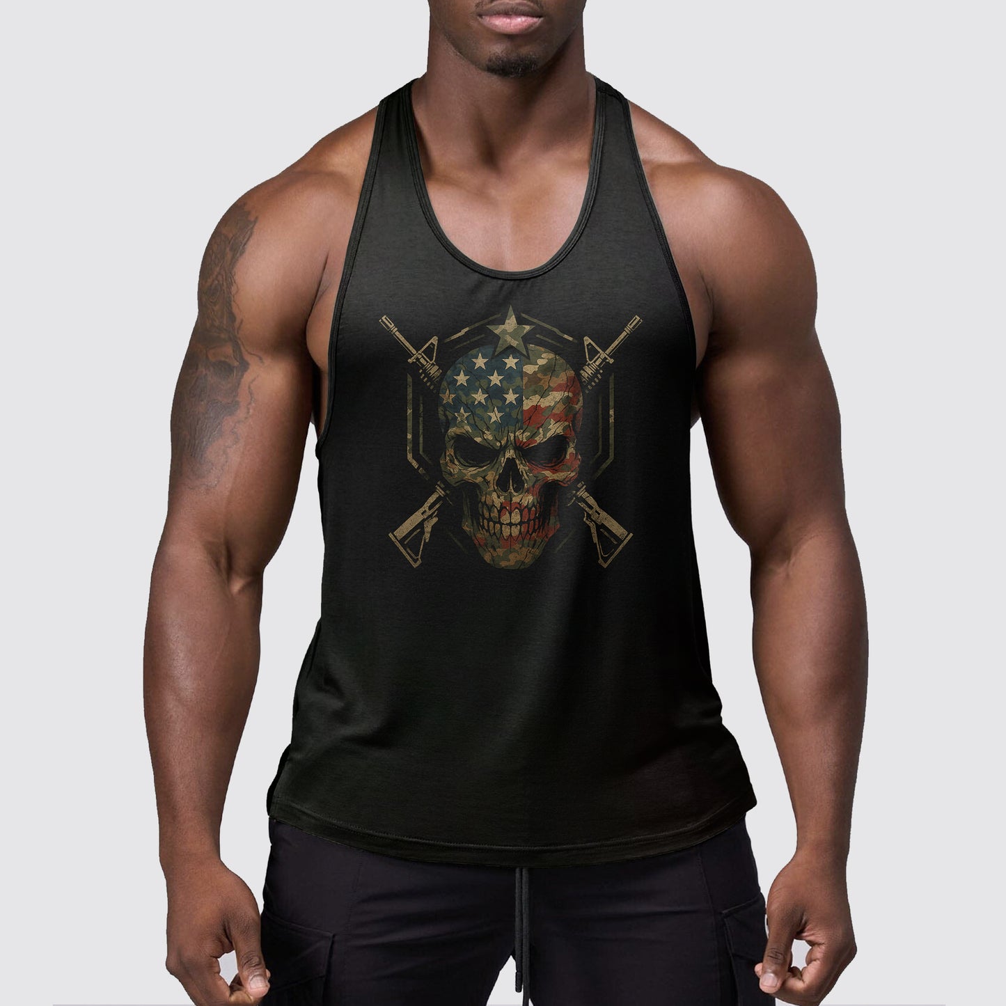 StealthFlex Camo Tank Top- Performance Fit for Bodybuilders- AA08049