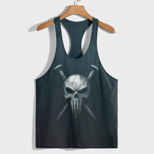 Skull 3D Racerback Tank Top- AA08062
