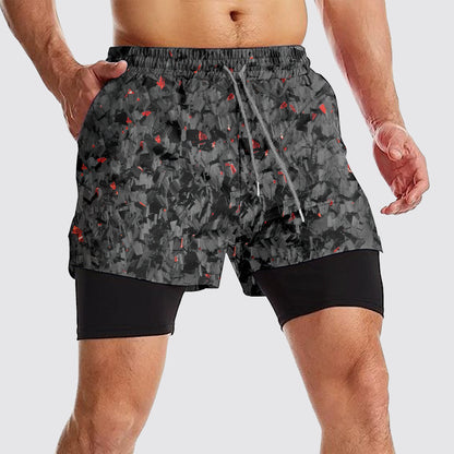 Camo Double Layer Performance Shorts- AA08078
