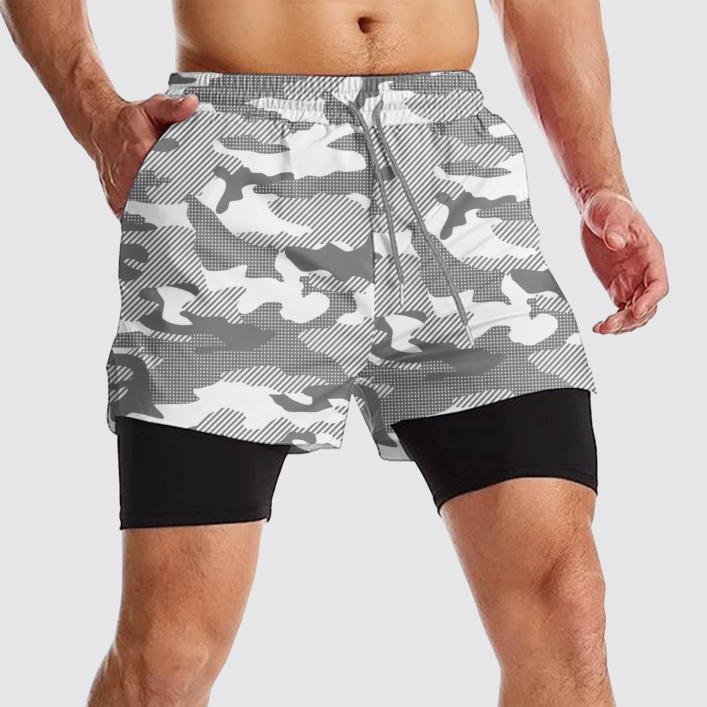 Camo Double Layer Performance Shorts- AA08080