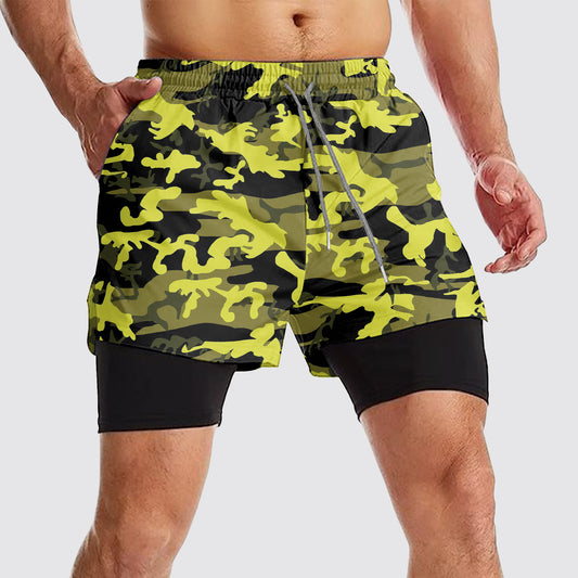 Camo Double Layer Performance Shorts- AA08082