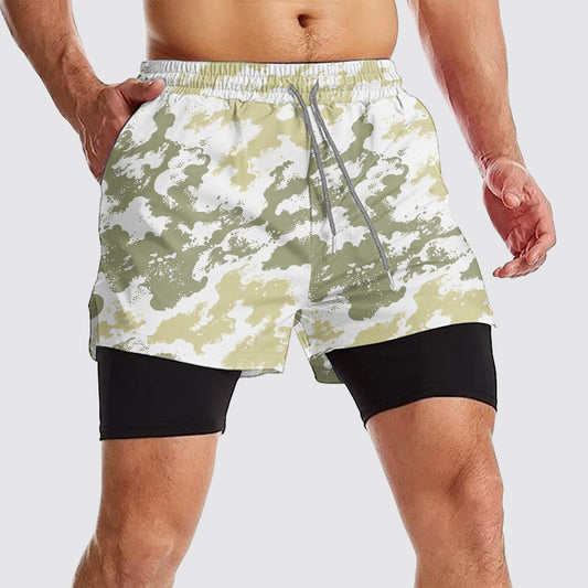 Camo Double Layer Performance Shorts- AA08090