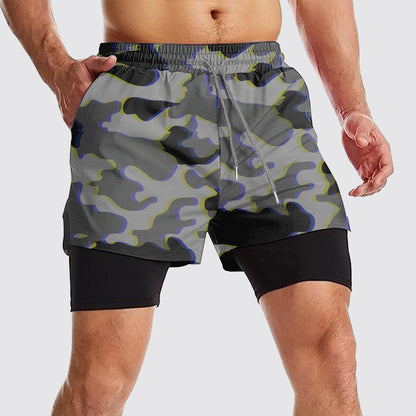 Camo Double Layer Performance Shorts- AA08093