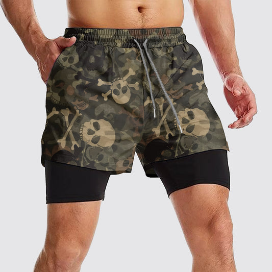 Camo Double Layer Performance Shorts- AA08097