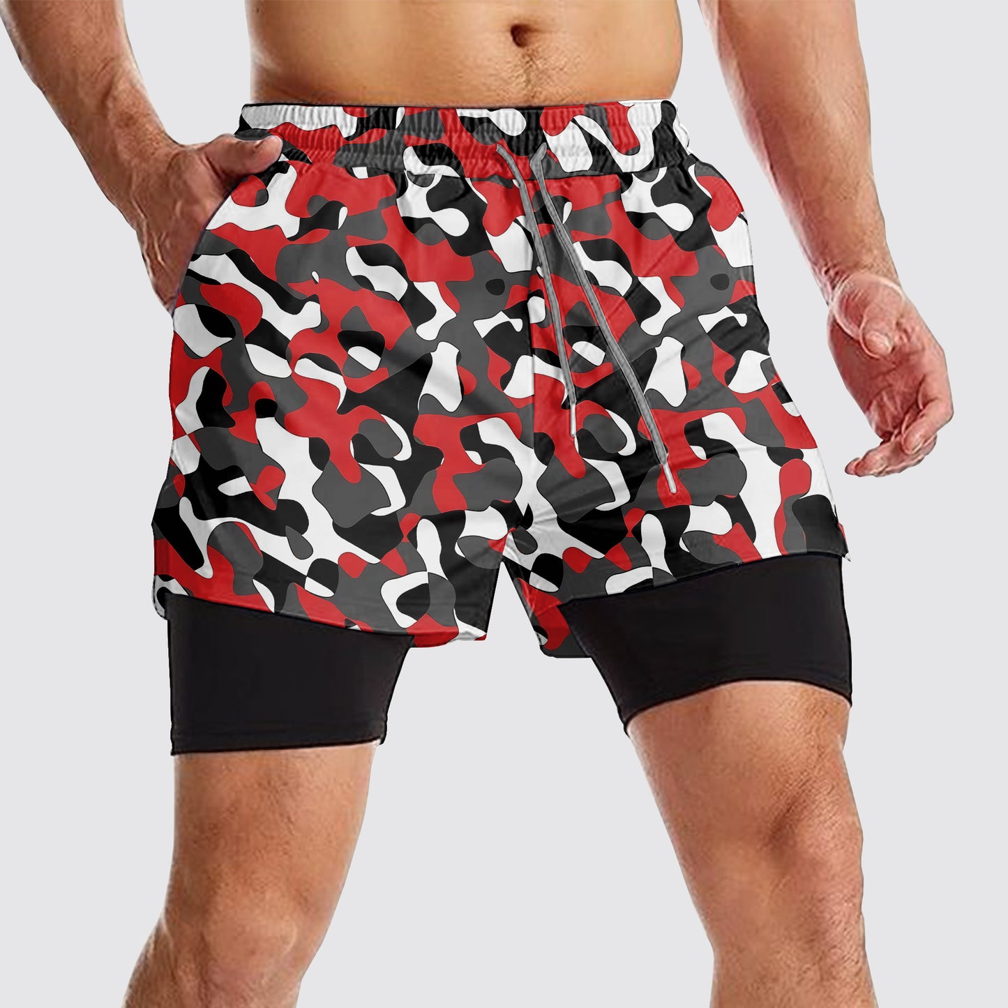 Camo Double Layer Performance Shorts- AA08099