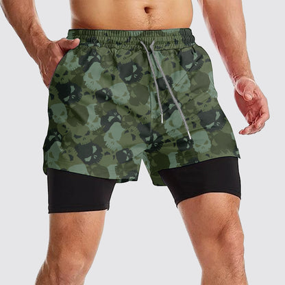 Camo Double Layer Performance Shorts- AA08105