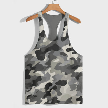 Camo Racerback Tank Top – Tactical Strength for Bodybuilders- AA08116
