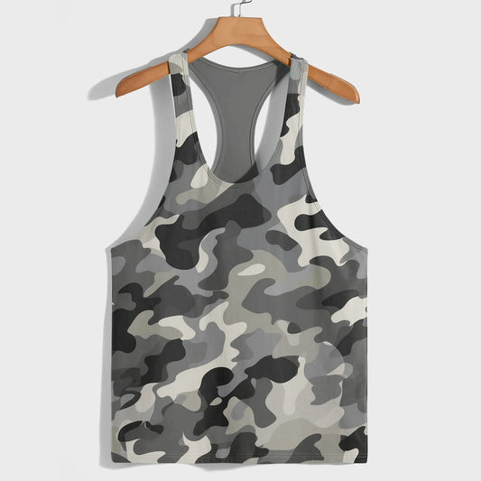 Camo Racerback Tank Top – Tactical Strength for Bodybuilders- AA08116