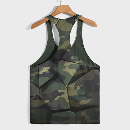 Camo Racerback Tank Top – Tactical Strength for Bodybuilders- AA08117