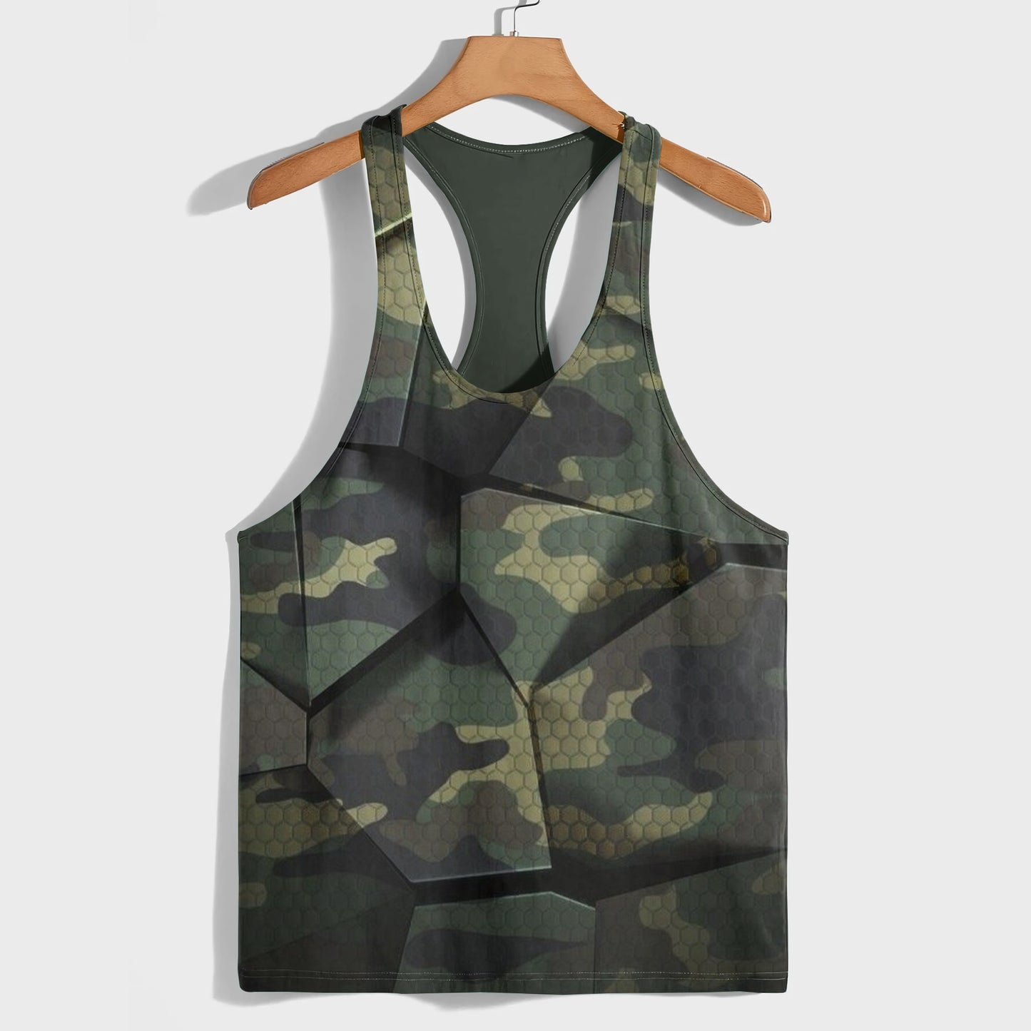 Camo Racerback Tank Top – Tactical Strength for Bodybuilders- AA08117