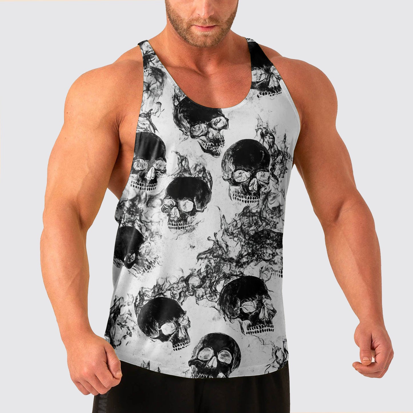 Skull Power Training Tank Top for Men- AA08133