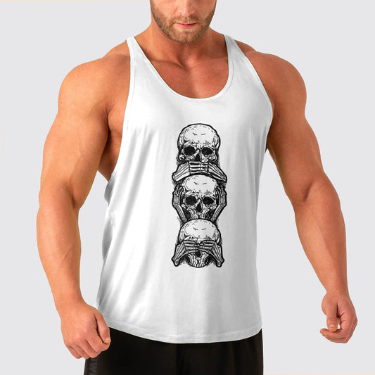 Skull Power Training Tank Top for Men- AA08136
