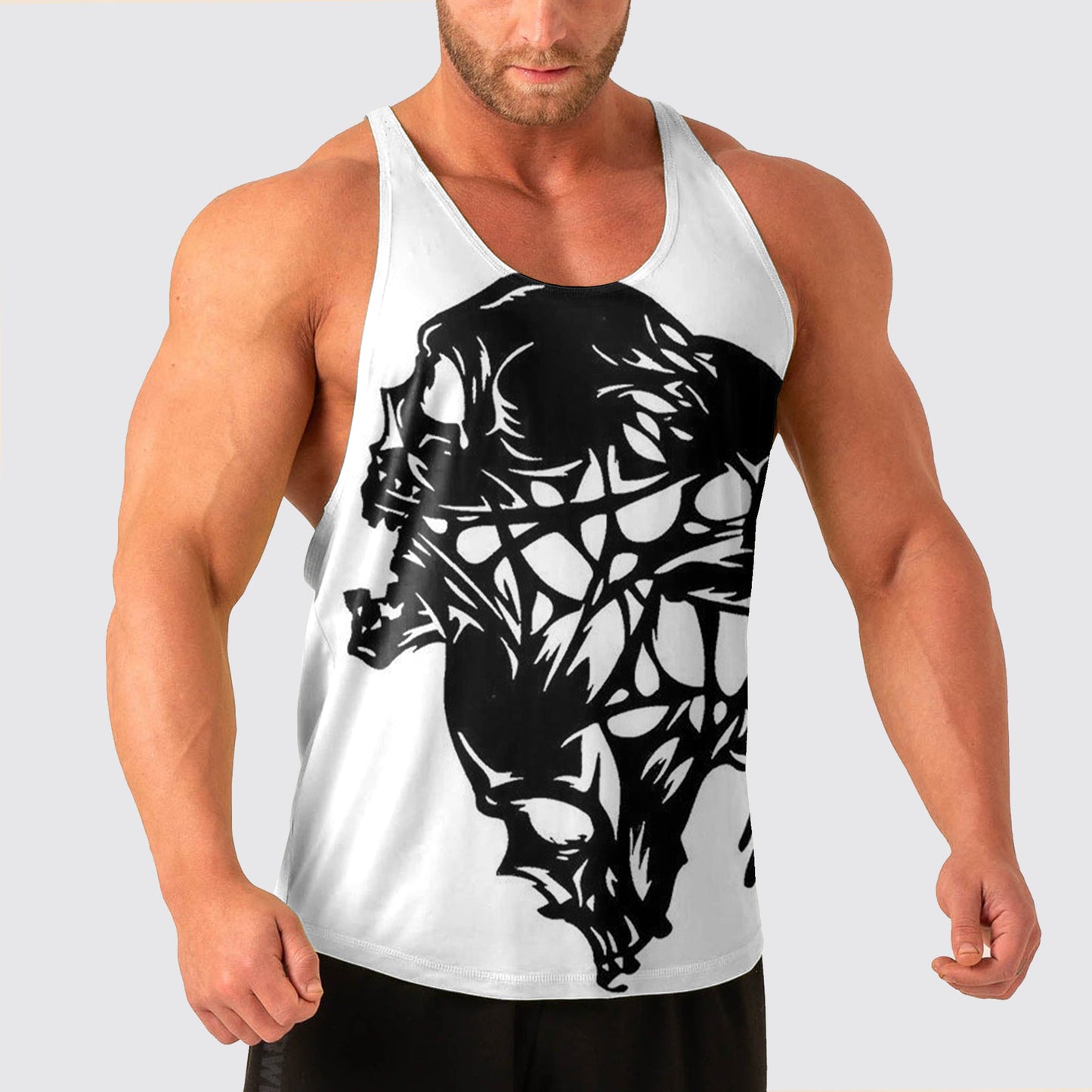 Skull Power Training Tank Top for Men- AA08137