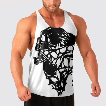 Skull Power Training Tank Top for Men- AA08137