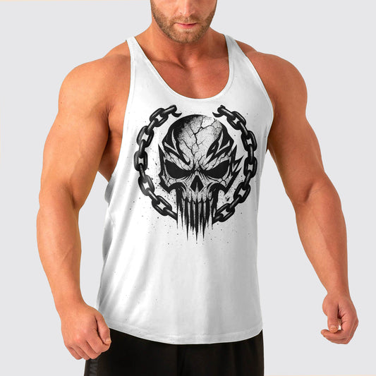 Skull Power Training Tank Top for Men- AA08139