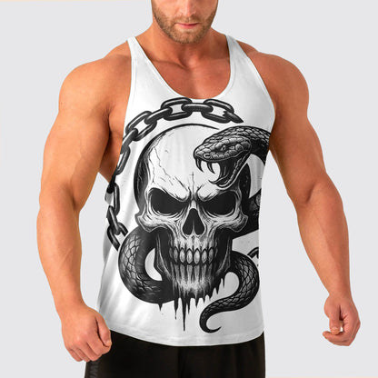 Skull Power Training Tank Top for Men- AA08140