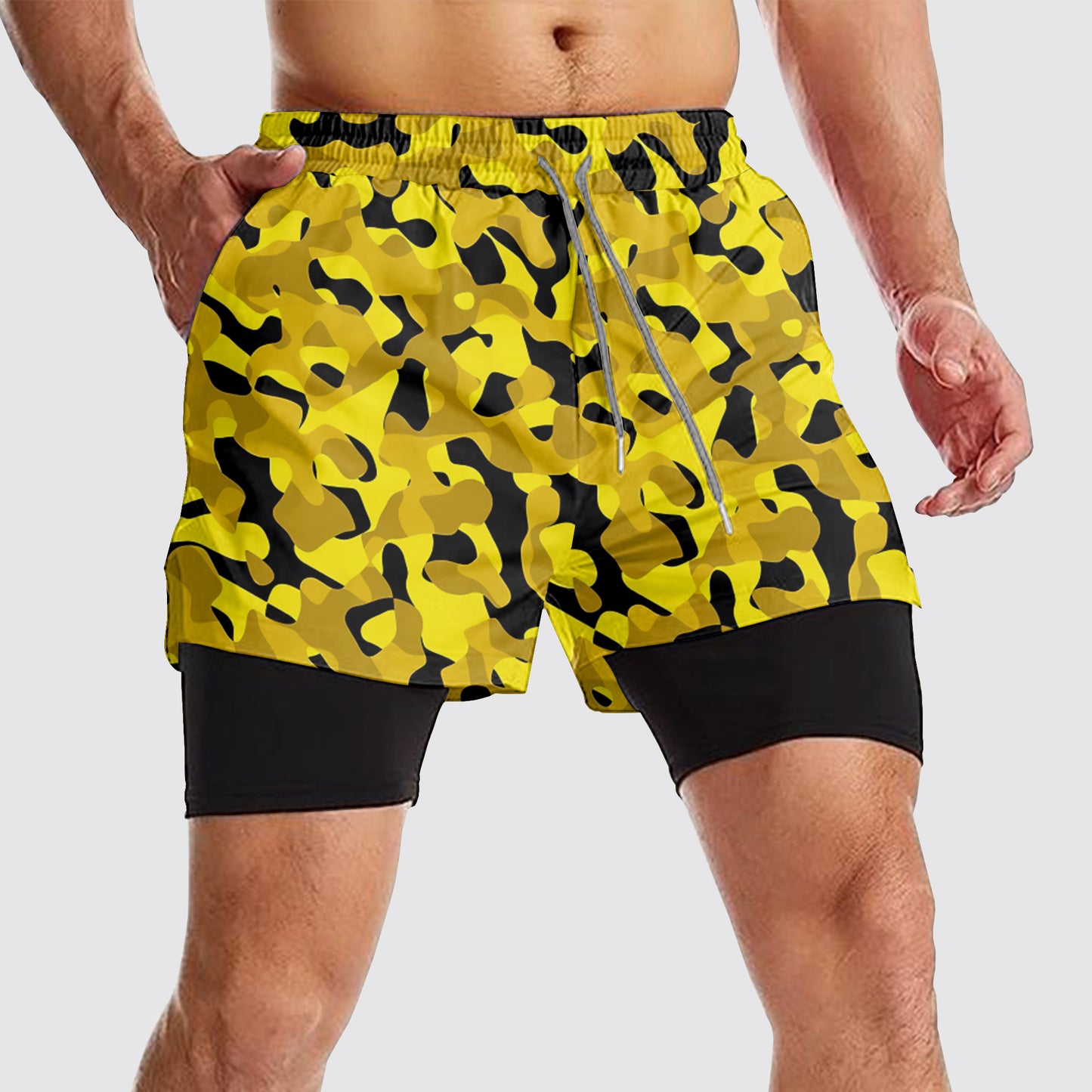 Camo Double Layer Performance Shorts- AA08148