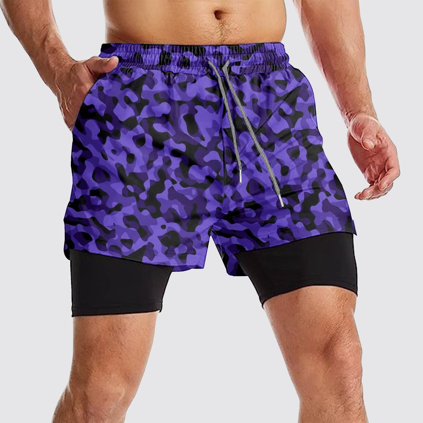 Camo Double Layer Performance Shorts- AA08154