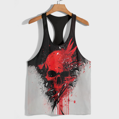 Skull 3D Racerback Tank Top- AA08226