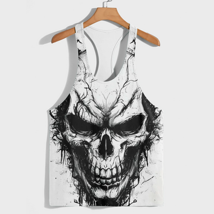 Skull 3D Racerback Tank Top- AA08231